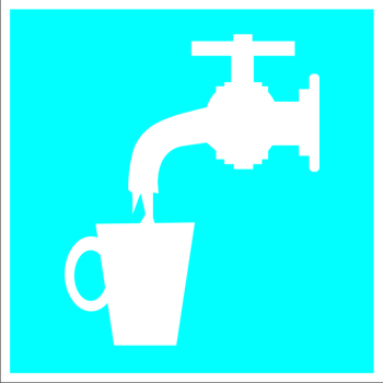 D02 питьевая вода (пленка, 200х200 мм) - Знаки безопасности - Указательные знаки - магазин "Охрана труда и Техника безопасности"